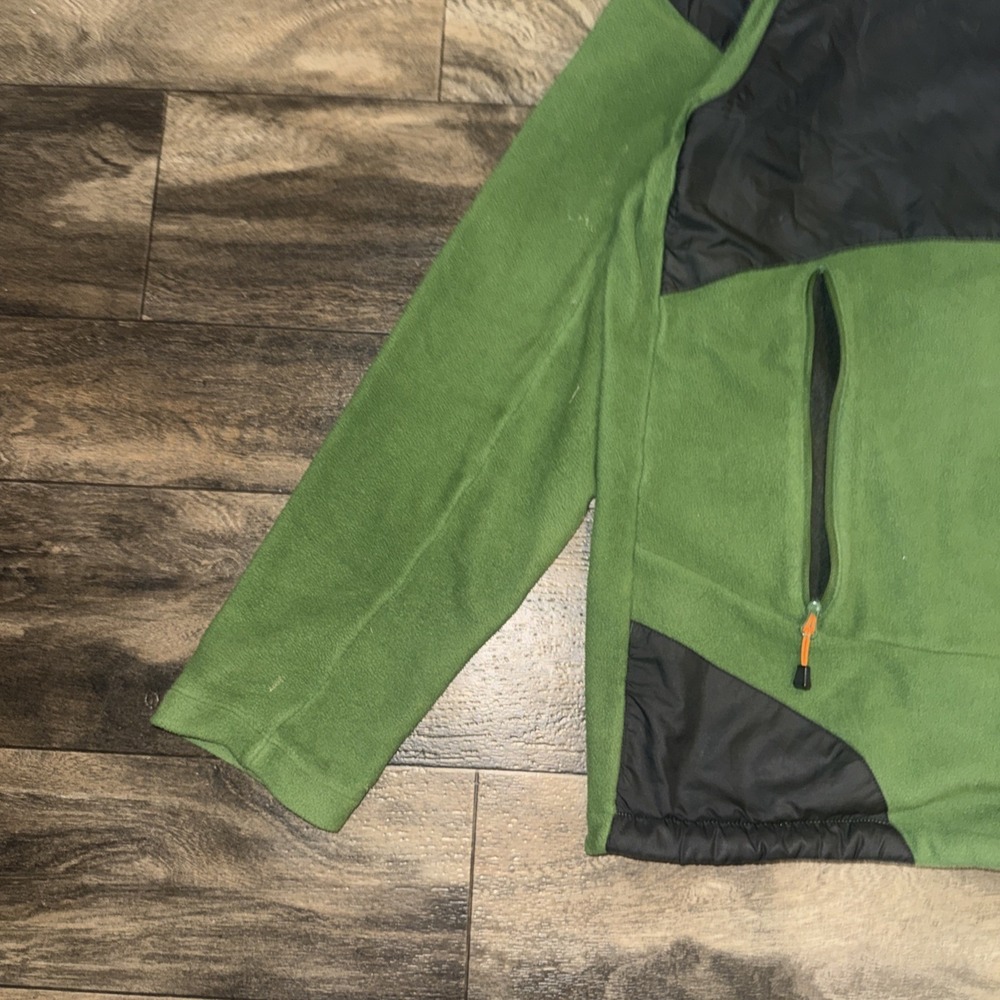 The North Face Fleece Full-Zip Jacket Outdoor Hiking Men's Size L Green Grey - Picture 6 of 8